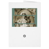 ADORABLE LITTLE GIRL WITH TEDDY BEAR DOLL 1900'S (Back)