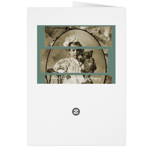 ADORABLE LITTLE GIRL WITH TEDDY BEAR DOLL 1900'S (Back)