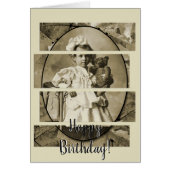 ADORABLE LITTLE GIRL WITH TEDDY BEAR DOLL 1900'S (Front)