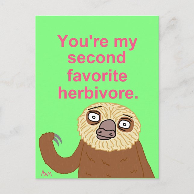 Adorable Little Herbivore Postcard (Front)