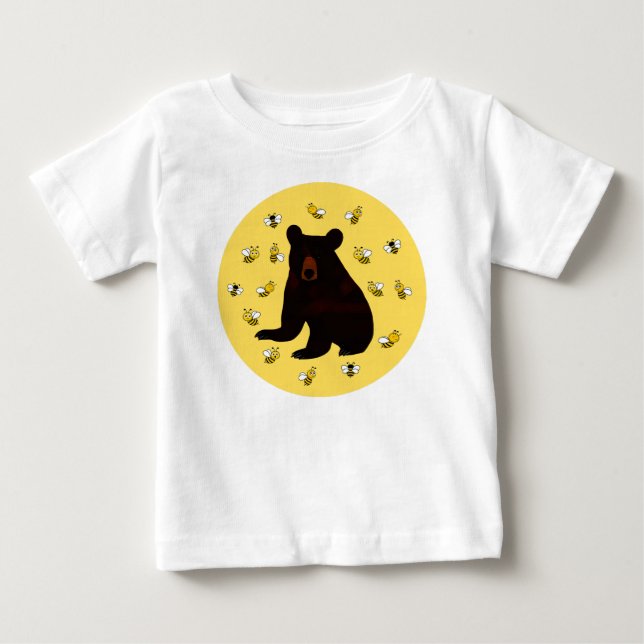 Adorable Little Honey Bee Bear Baby T-Shirt (Front)