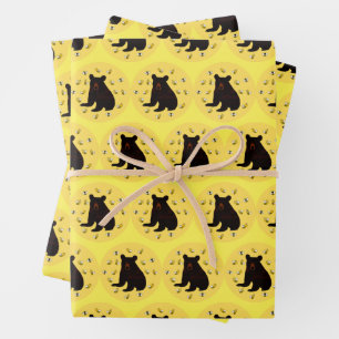 Adorable Little Honey Bee Bear Wrapping Paper Sheets
