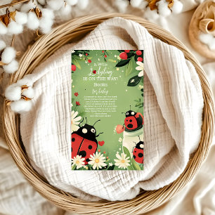 Adorable Little Ladybug Girl Baby Books for Baby Enclosure Card