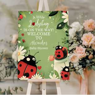 Adorable Little Ladybug Girl Baby Shower Foam Board