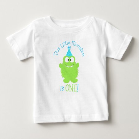 Adorable Little Monster First Birthday T-shirt