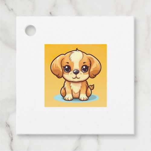 Adorable Little Orange Puppy _ Sweetness and Joy Favor Tags
