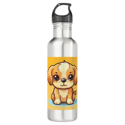 Adorable Little Orange Puppy _ Sweetness and Joy Stainless Steel Water Bottle