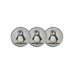 Adorable little penguin golf ball marker