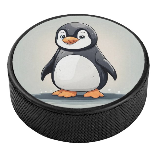 Adorable little penguin hockey puck (3/4)