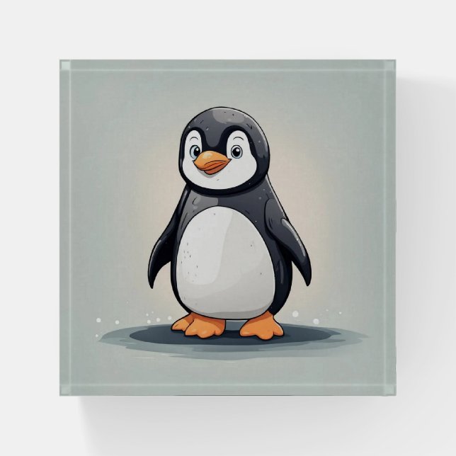 Adorable little penguin paperweight (Front)