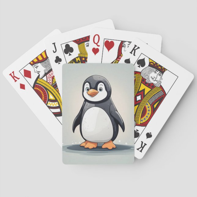 Adorable little penguin poker cards (Back)
