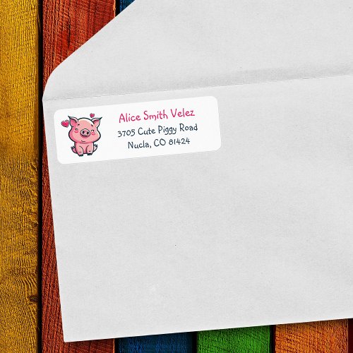 Adorable Little Piggy Return Address Labels