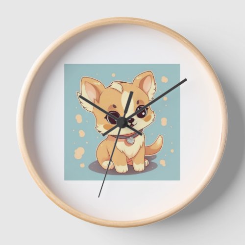 Adorable Little Puppy _ Sweetness in Design Clock