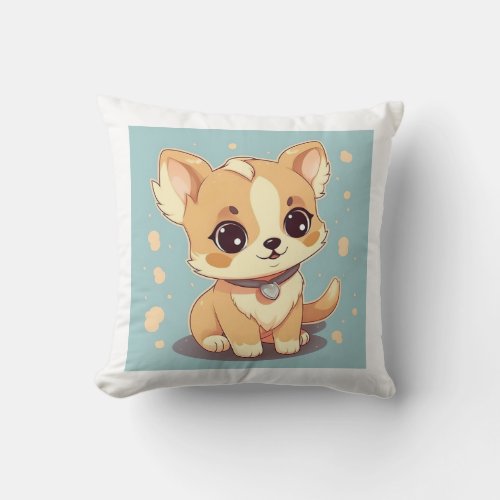 Adorable Little Puppy _ Sweetness in Design Throw Pillow