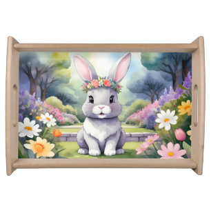 Adorable little rabbit, Easter Serving Tray