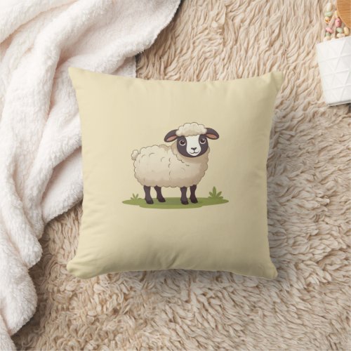 Adorable Little Sheep Character Babies Pillow