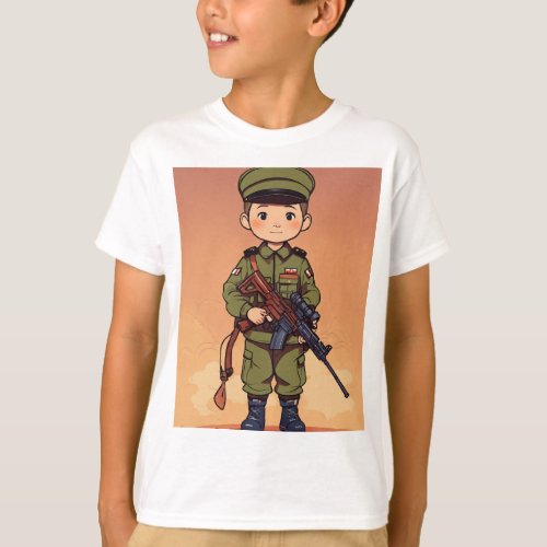 Adorable Little Soldier Picture Perfect T_shirt T_Shirt