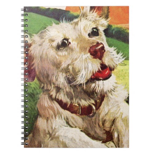 adorable little terrier dog illustration notebook