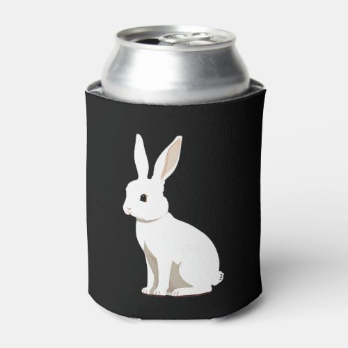 Adorable Little White Easter Bunny Rabbit Can Cooler