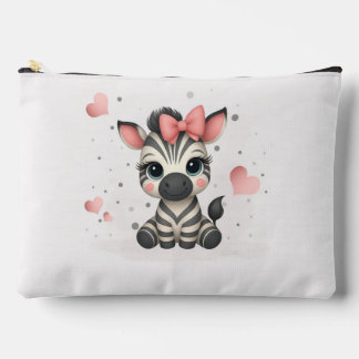 Adorable little zebra accessory pouch
