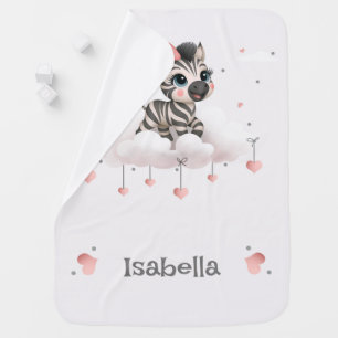 Adorable little zebra  baby blanket