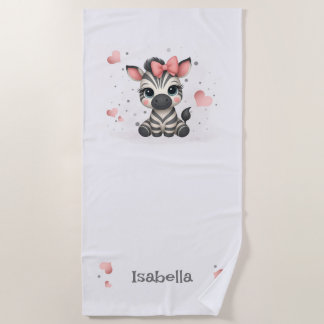 Adorable little zebra beach towel