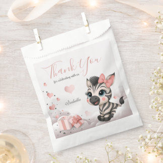Adorable little zebra  favor bag