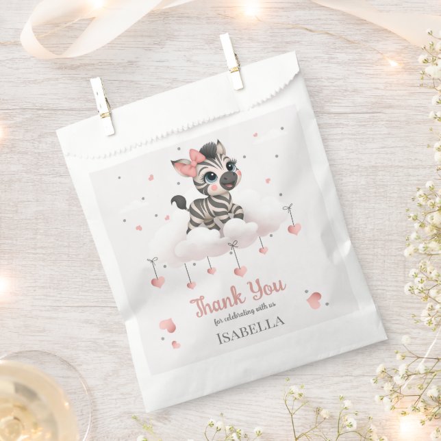 Adorable little zebra  favor bag (Clipped)