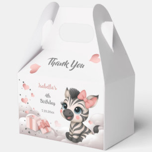 Adorable little zebra favor boxes