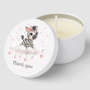 Adorable little zebra  mini candle favors