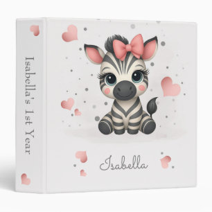Adorable little zebra photo album 3 ring binder