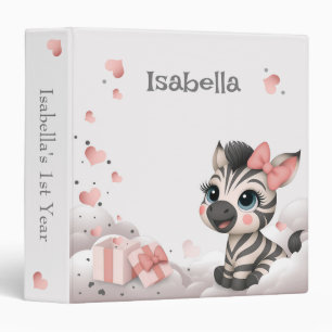 Adorable little zebra photo album 3 ring binder