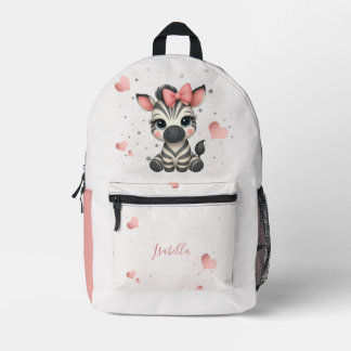Adorable little zebra printed backpack