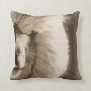Adorable Llama/Alpaca Throw Pillow