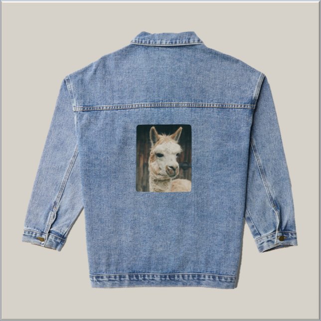 Adorable Llama Denim Jacket (Creator Uploaded)