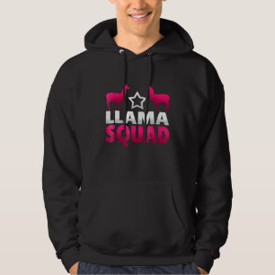 Adorable Llama Squad Cute Llama Lovers Breeder Hoodie
