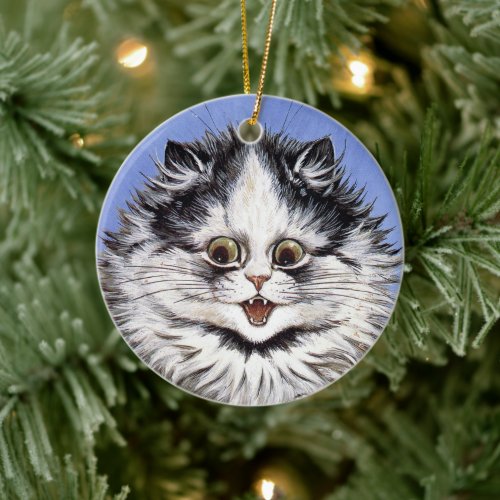 Adorable Longhaired Cat  Louis Wain  Ornament 