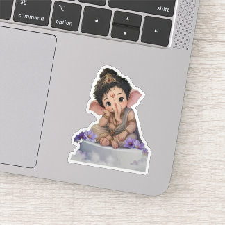 Adorable Lord Ganesha Aesthetic Vinyl Sticker