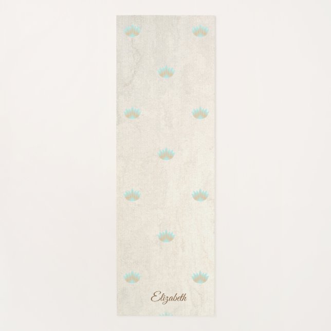 Adorable Lotus Flowers -Personalized Yoga Mat (Front)