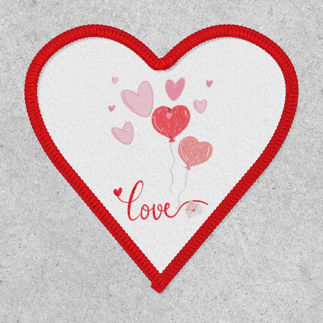 Adorable Love Balloons & Hearts – Cute Valentine Patch (Front)