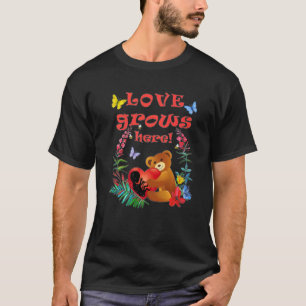 Adorable Love Grows Here Maternity Pro Life Celebr T-Shirt