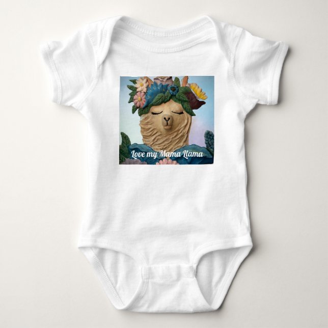 Adorable Love my Mama Llama wear for baby Baby Bodysuit (Front)