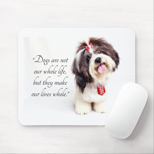 Adorable Lovely Shih Tzu Puppy Mouse Pad