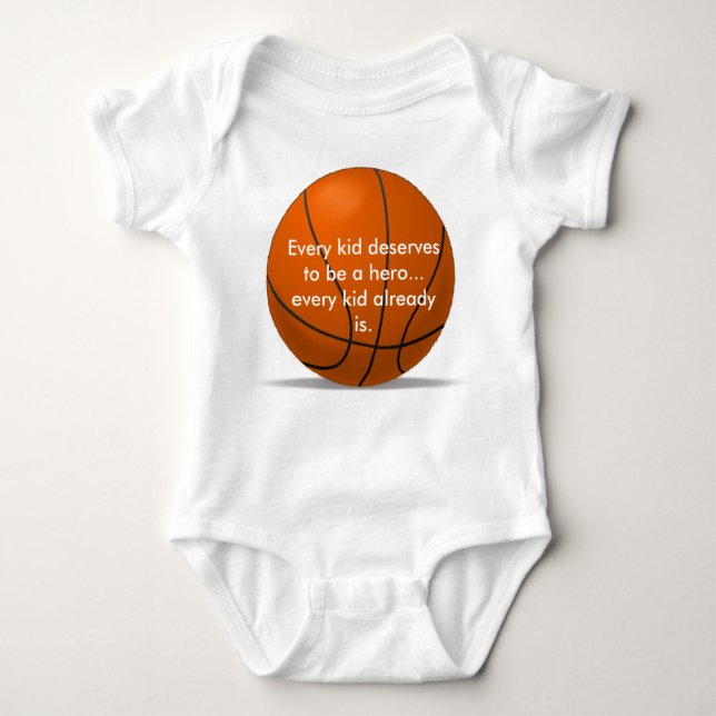 Adorable, loving basketball romper (Front)