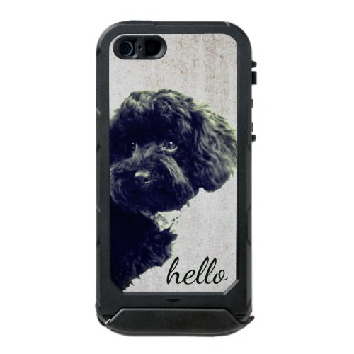 Adorable Loving FriendBlack Poodle Puppy Hello Waterproof Case For iPhone SE55s