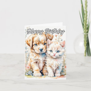 Adorable Loving Friends Forever Happy Birthday Card