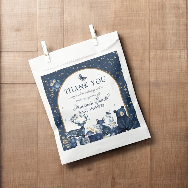 Adorable Magic Woodland Night Animal Baby Shower Favor Bag (Creator Uploaded)