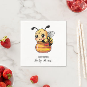 Adorable Magical Bee Baby Shower Napkins