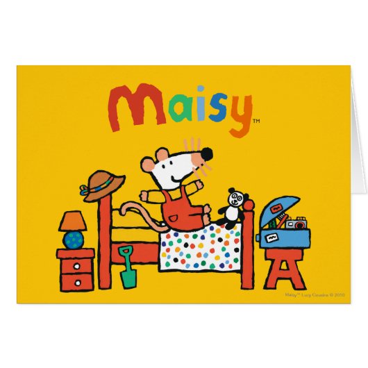 Adorable Maisy in Red Overalls Cards (Front Horizontal)