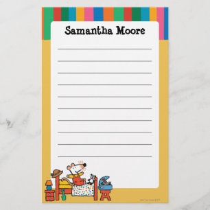 Adorable Maisy in Red Overalls Stationery